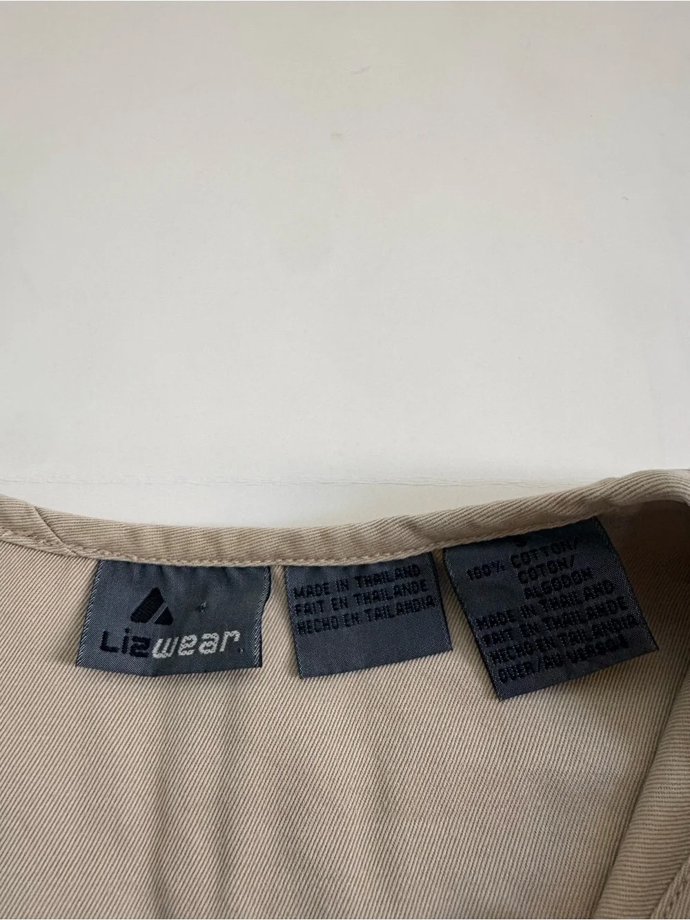 Vintage Lizwear Khaki Utility Vest Multi Pocket Fishing Safari Hunting Cotton